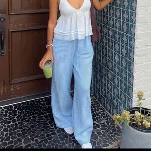 Aritzia Women's Blue and Grey Trousers